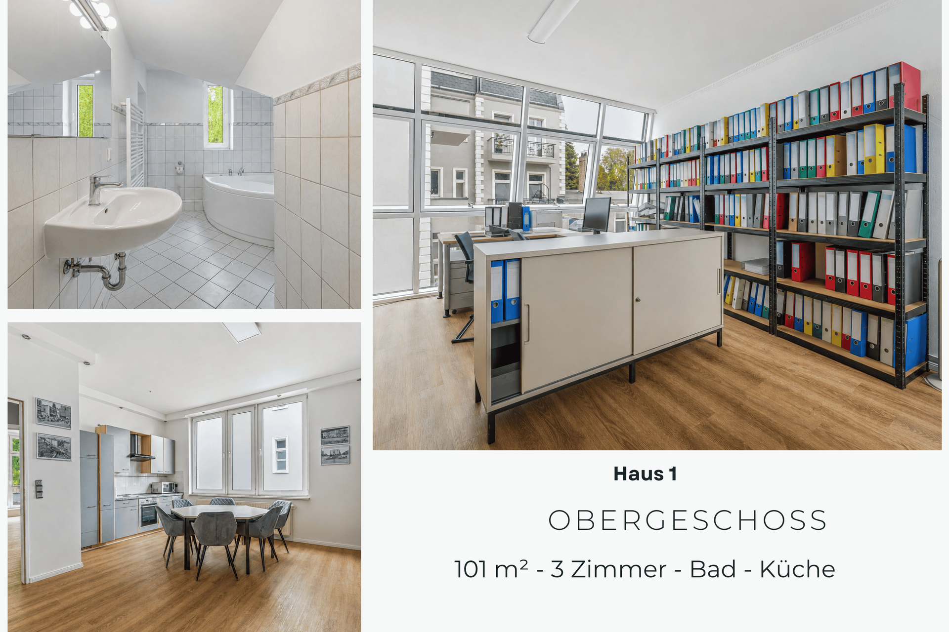 Collage Haus 1 – Obergeschoss
