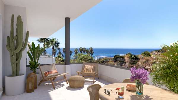 Moderne Wohnanlage in Mijas mit Meerblick