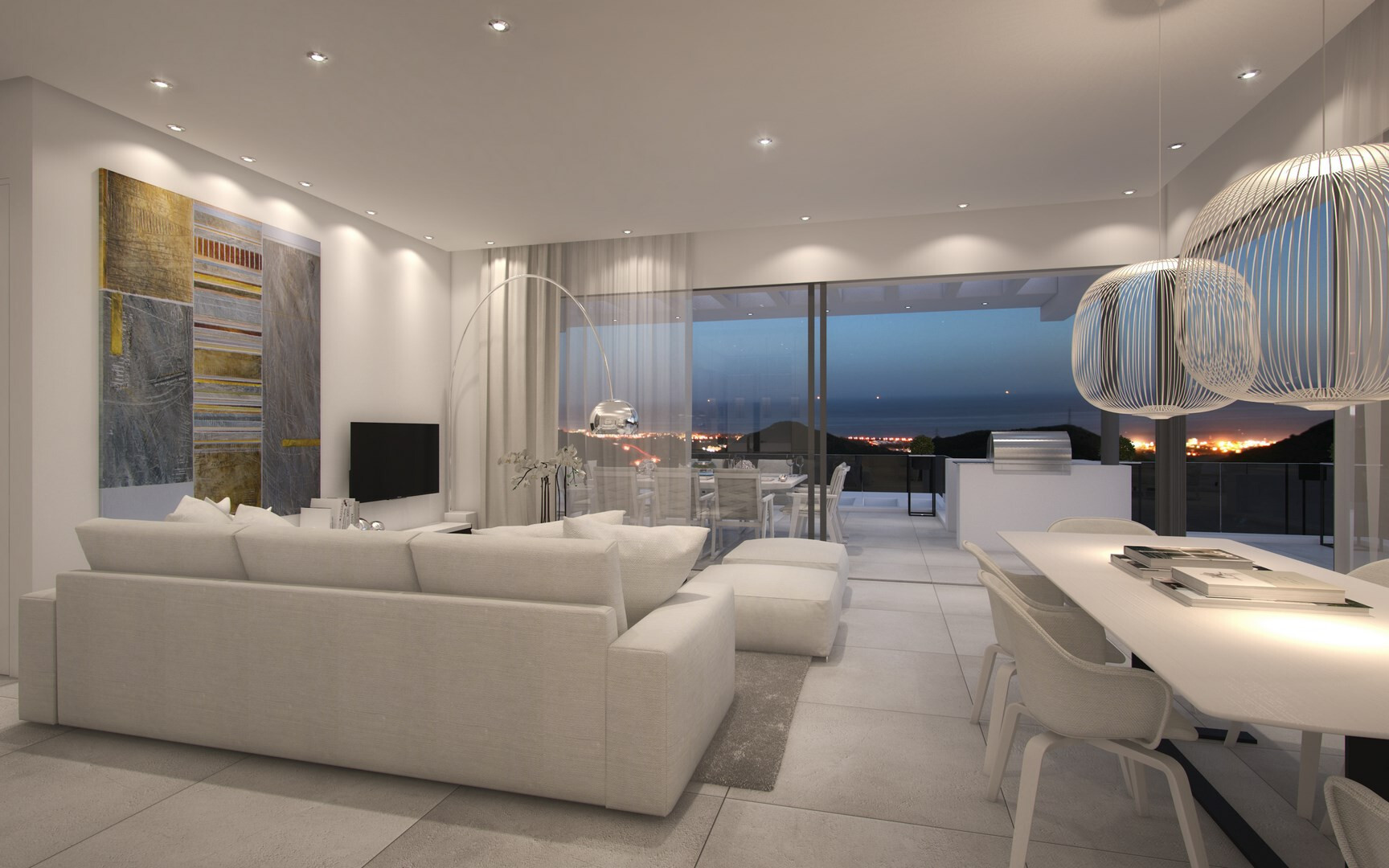 Moderne Meerblick Wohnungen zu verkaufen oberhalb von Marbella Stadt