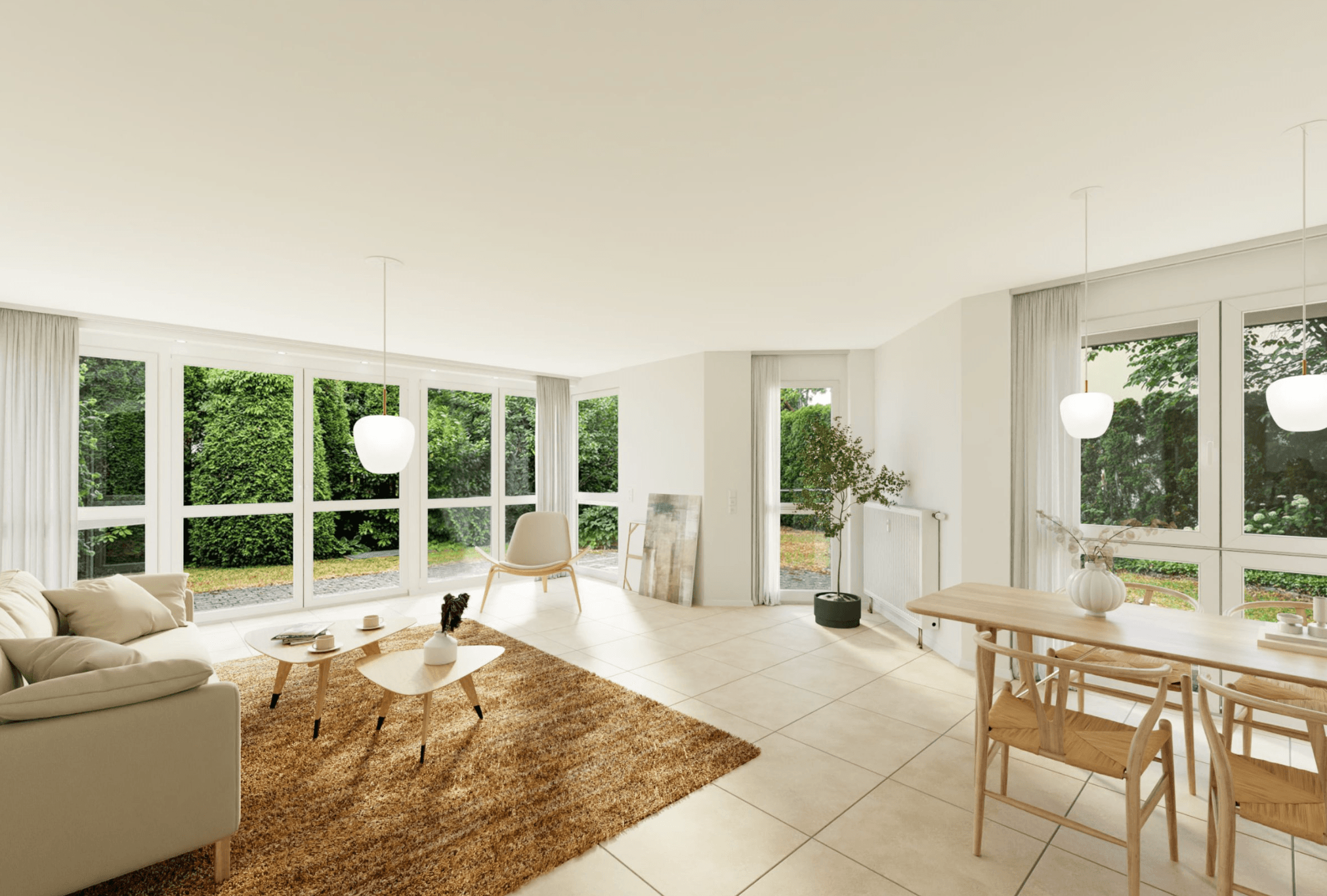 Wohnen wie im Haus: Helle 4-Zimmer-Wohnung mit schönem Privatgarten