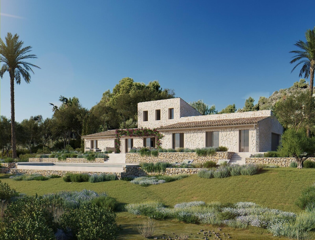 Neubau: mondäne Finca mit Meerblick nahe Golfplatz Val d`Or
