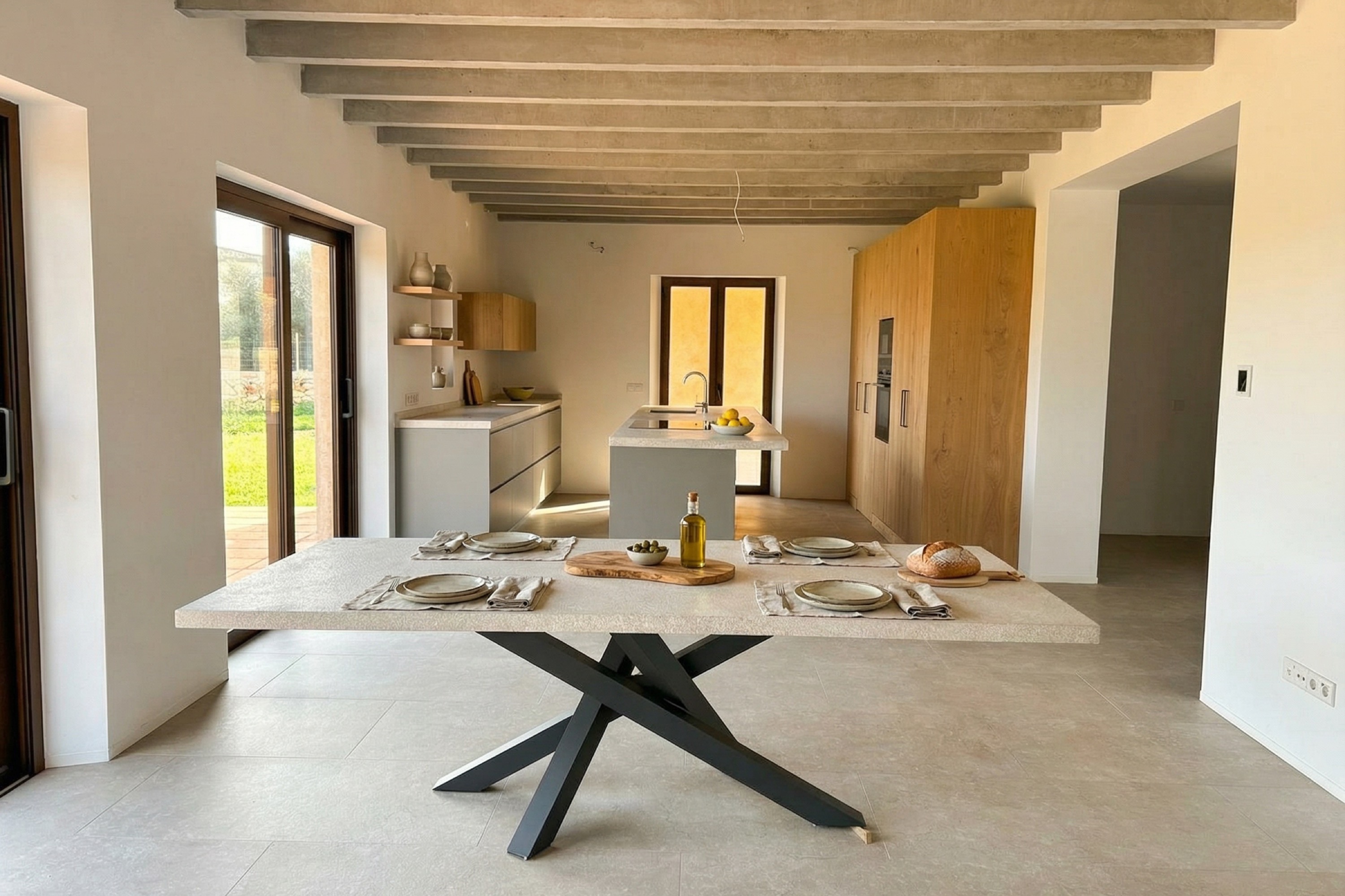 Moderne Natursteinfinca mit Blick auf die Kirche von Santanyí, Mallorca · Bildergalerie 10