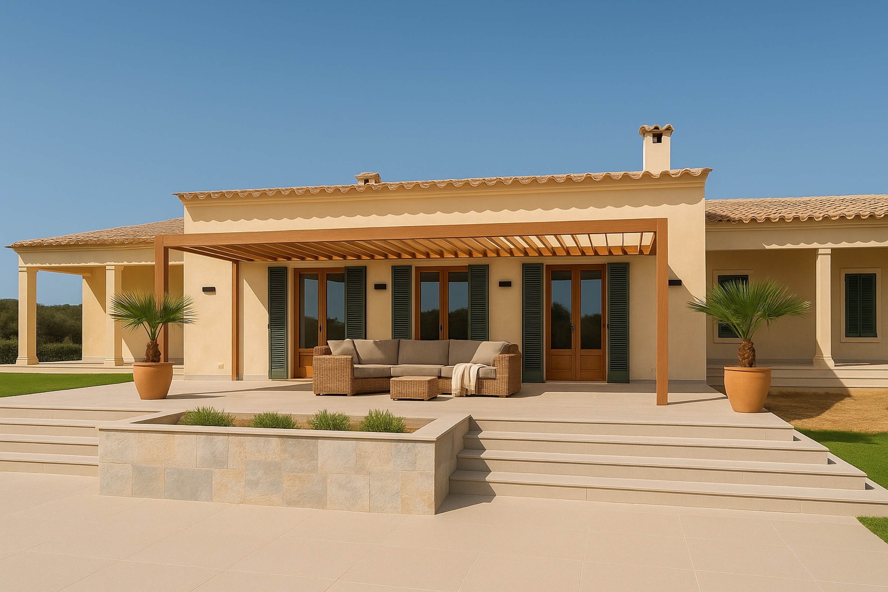 Ready-to-move-in new-build villa with large plot in the south of Mallorca