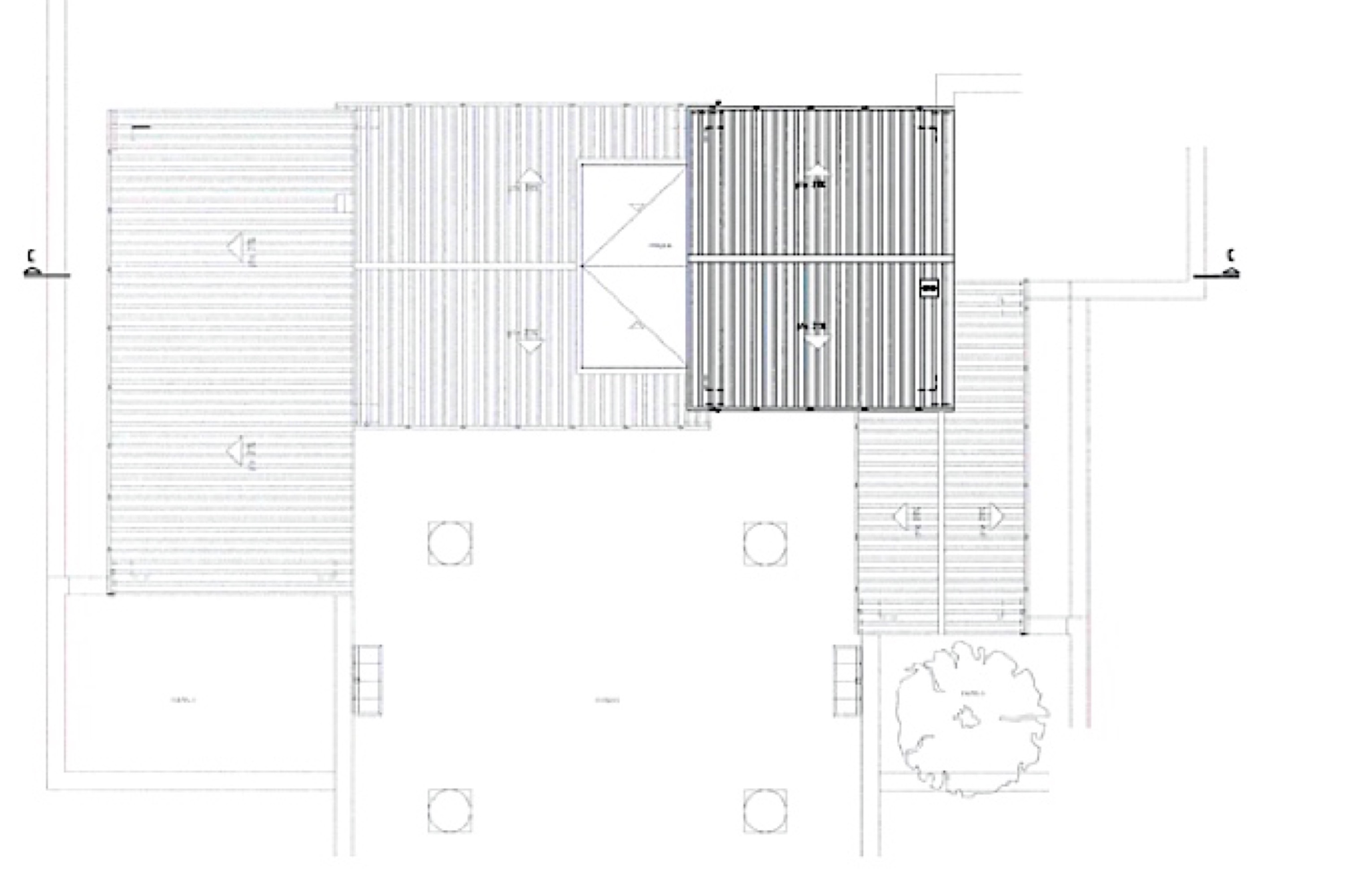 Moderne Natursteinfinca mit Blick auf die Kirche von Santanyí, Mallorca floor plan