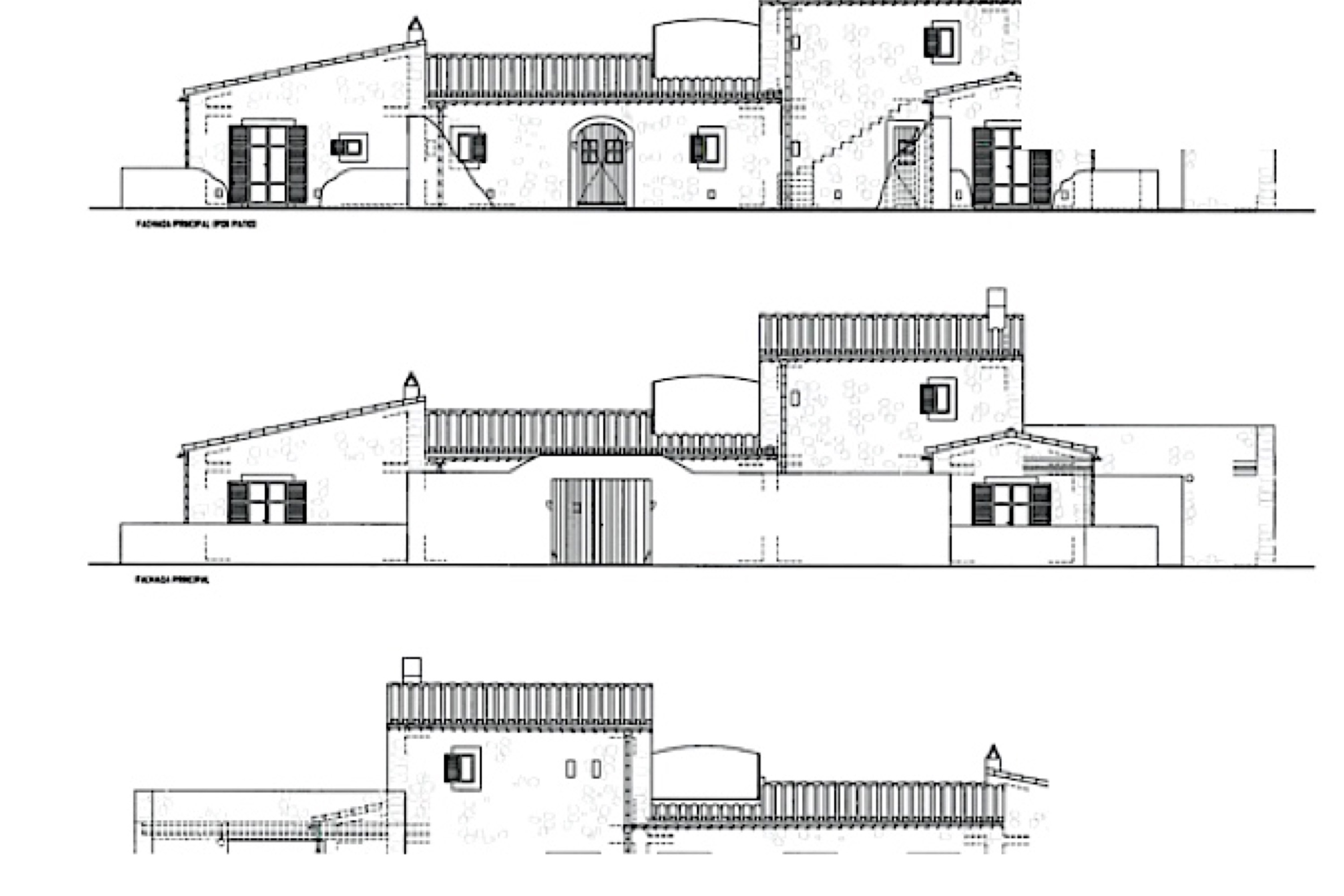 Moderne Natursteinfinca mit Blick auf die Kirche von Santanyí, Mallorca floor plan