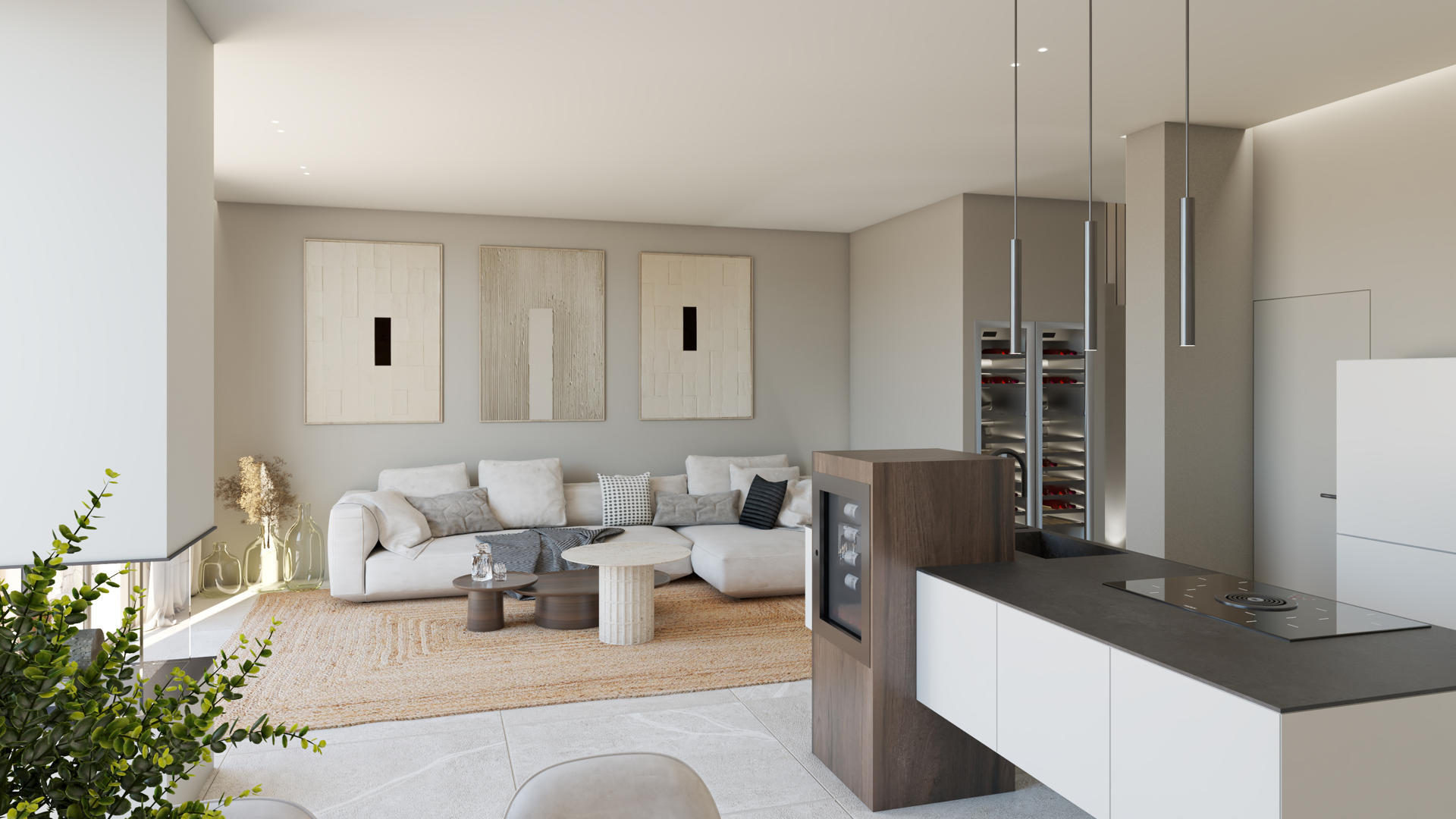 Stadthaus mit stilvollem Design, hochwertigen Materialien und Pool
