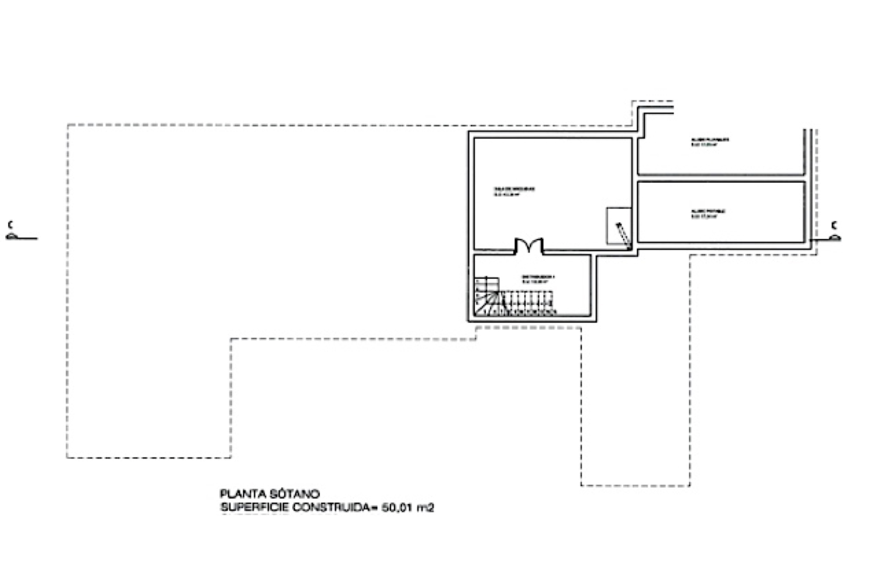 Moderne Natursteinfinca mit Blick auf die Kirche von Santanyí, Mallorca floor plan