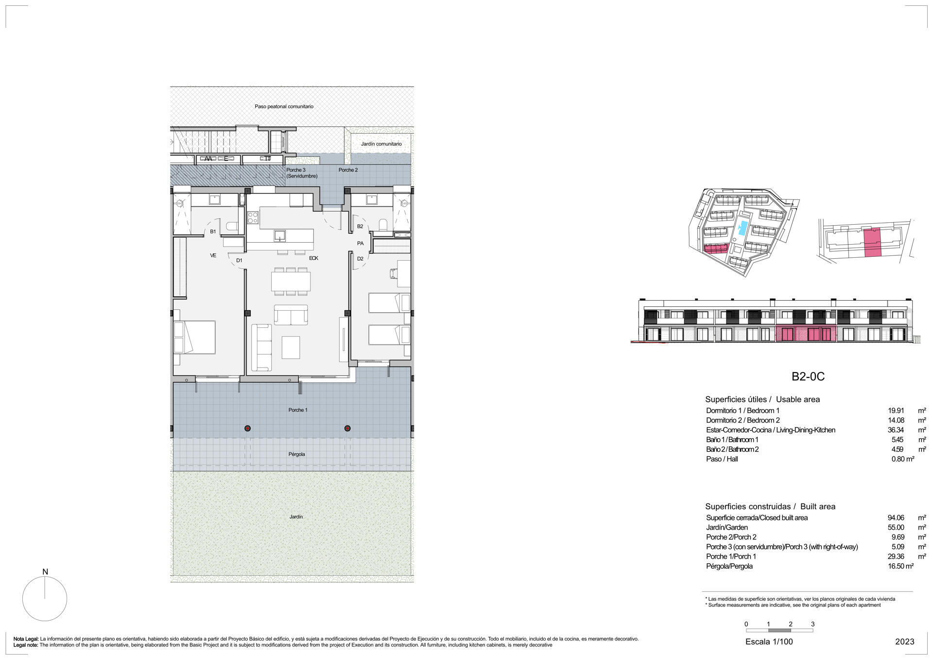 Neubau-Gartenwohnung in einer Anlage mit Pool in Sa Ràpita, Mallorca floor plan