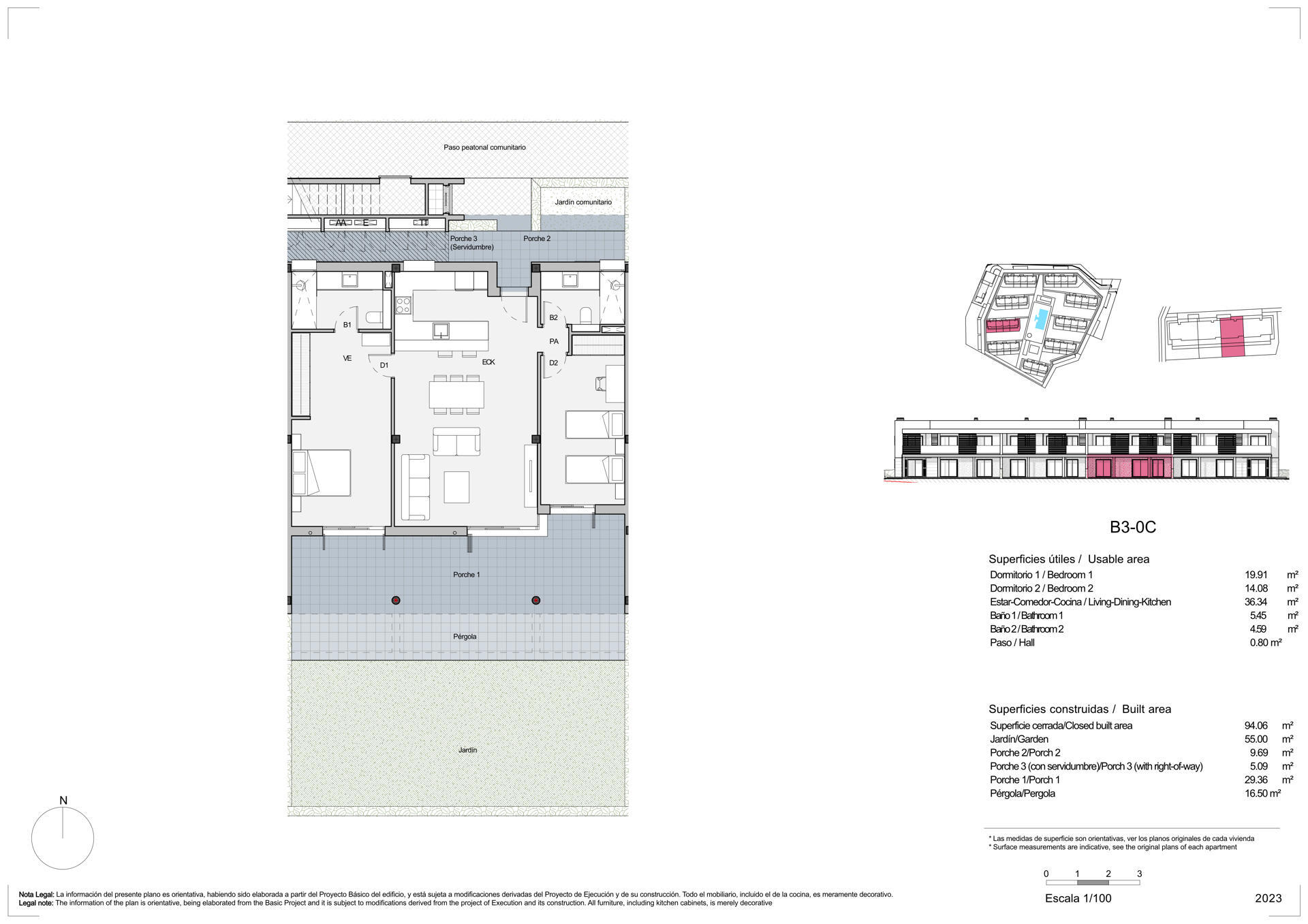 Neubau-Gartenwohnung in einer Anlage mit Pool in Sa Ràpita, Mallorca floor plan