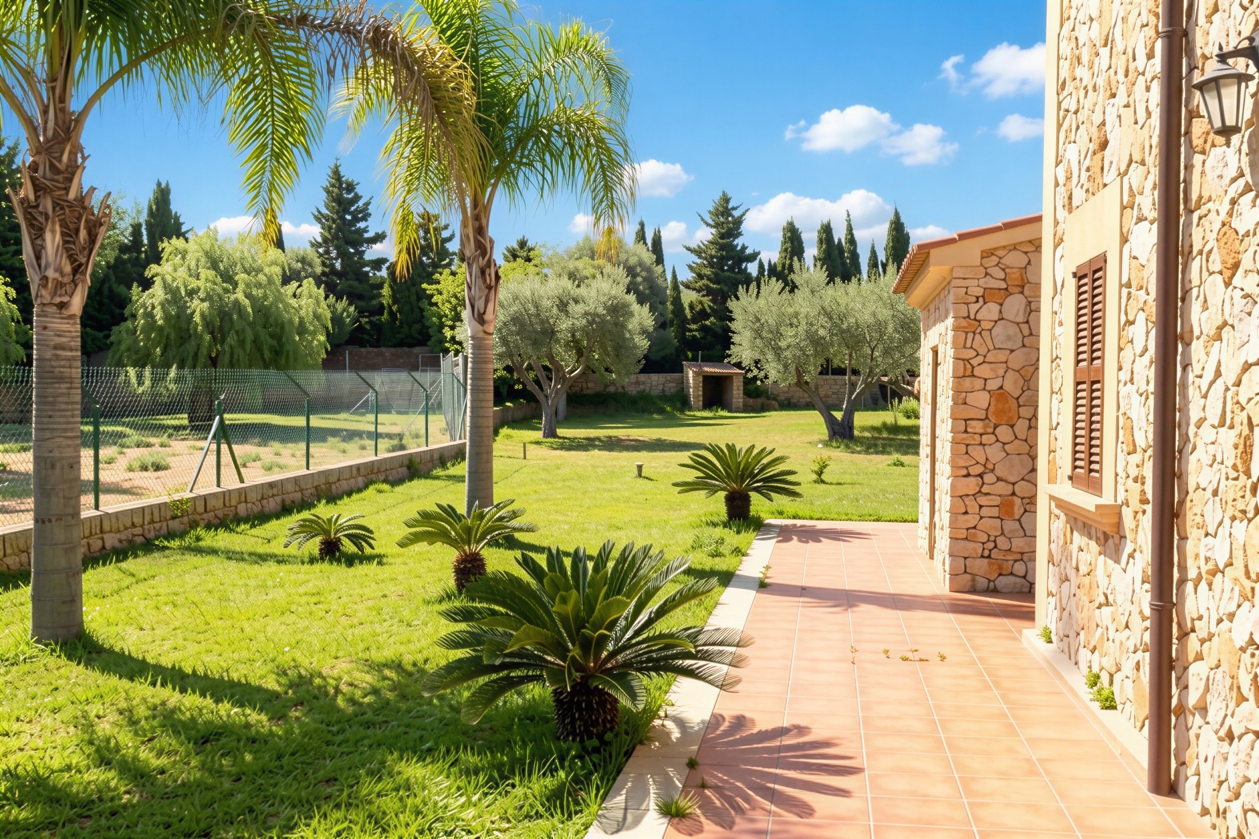 Großzügige Naturstein-Finca mit großem Pool und Meerblick vom 1. Stock