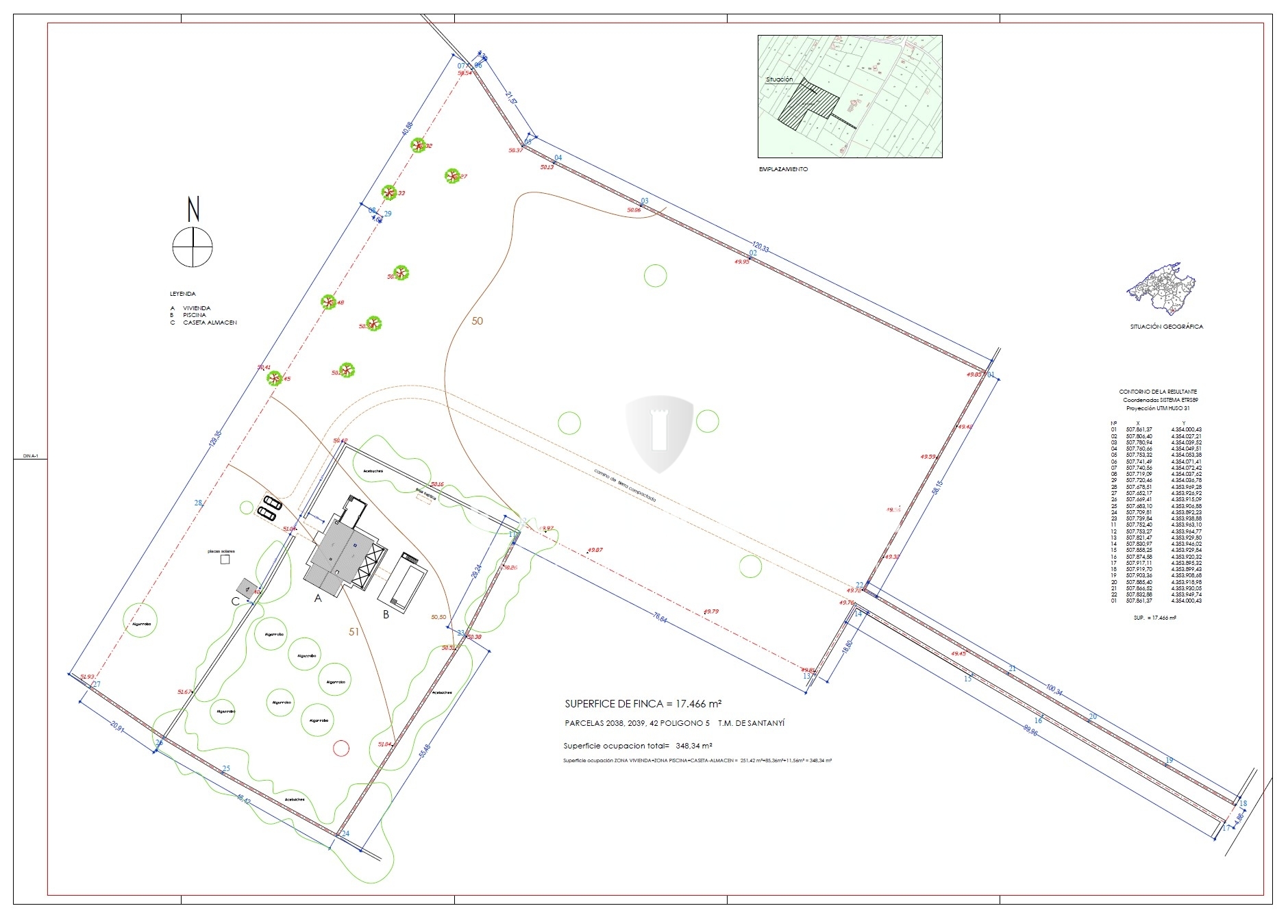 Traumhaftes Finca Grundstück mit großzügigem Projekt in ruhiger Lage