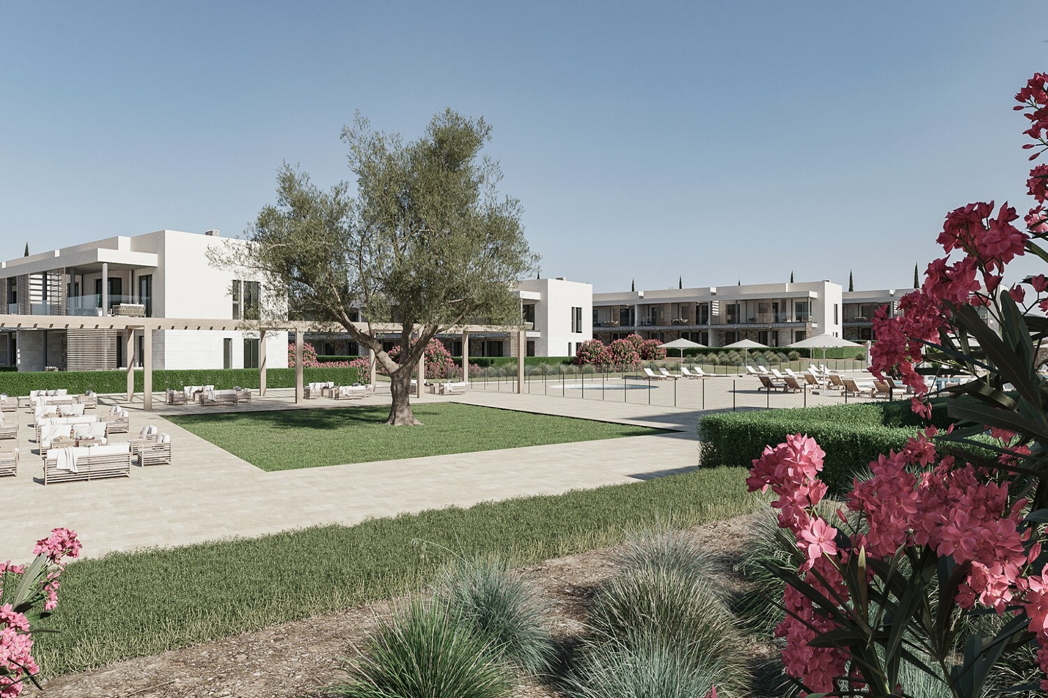 Neubau-Penthouse mit Terrassen in einer Anlage mit Pool in Sa Ràpita, Mallorca