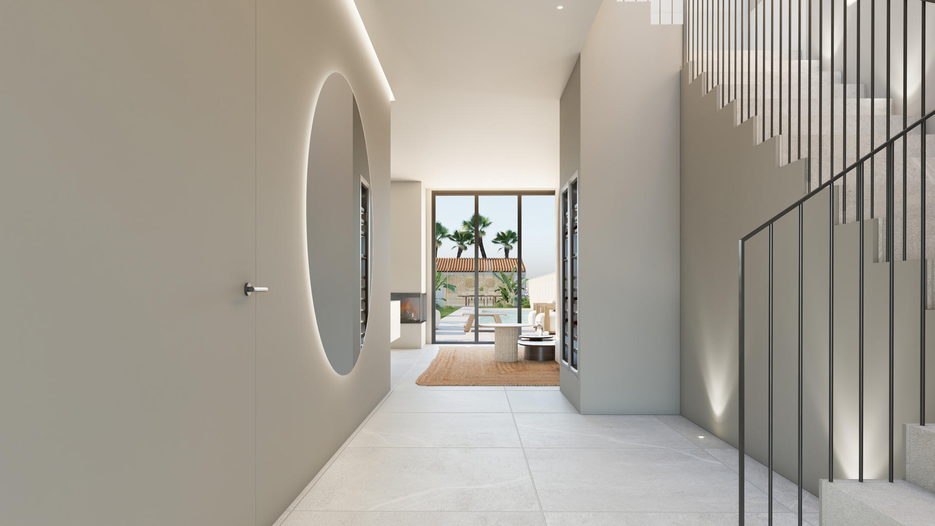 Stadthaus mit stilvollem Design, hochwertigen Materialien und Pool