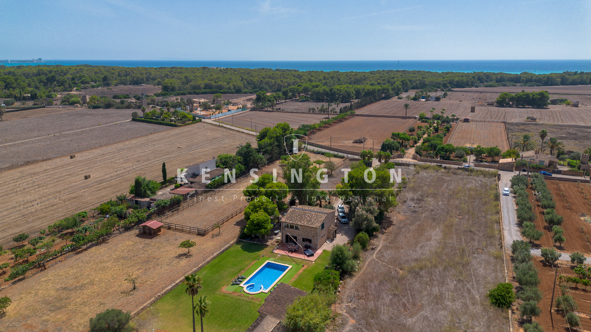 Sonnige Ferienvermietungs-Finca 2 Min. vom Strand entfernt in Ses Covetes