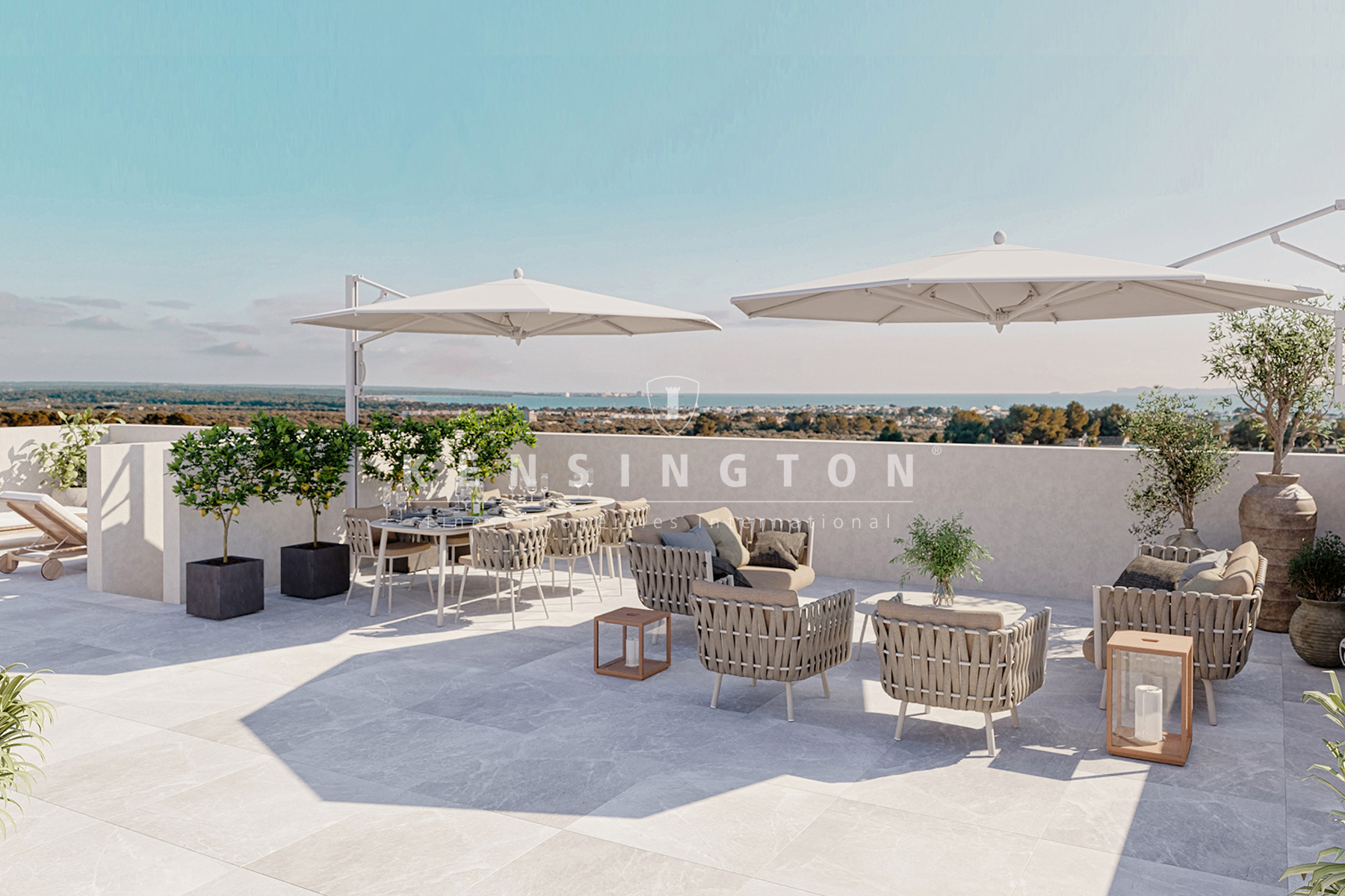 New-build penthouse with terraces in a complex with pool in Sa Ràpita, Mallorca