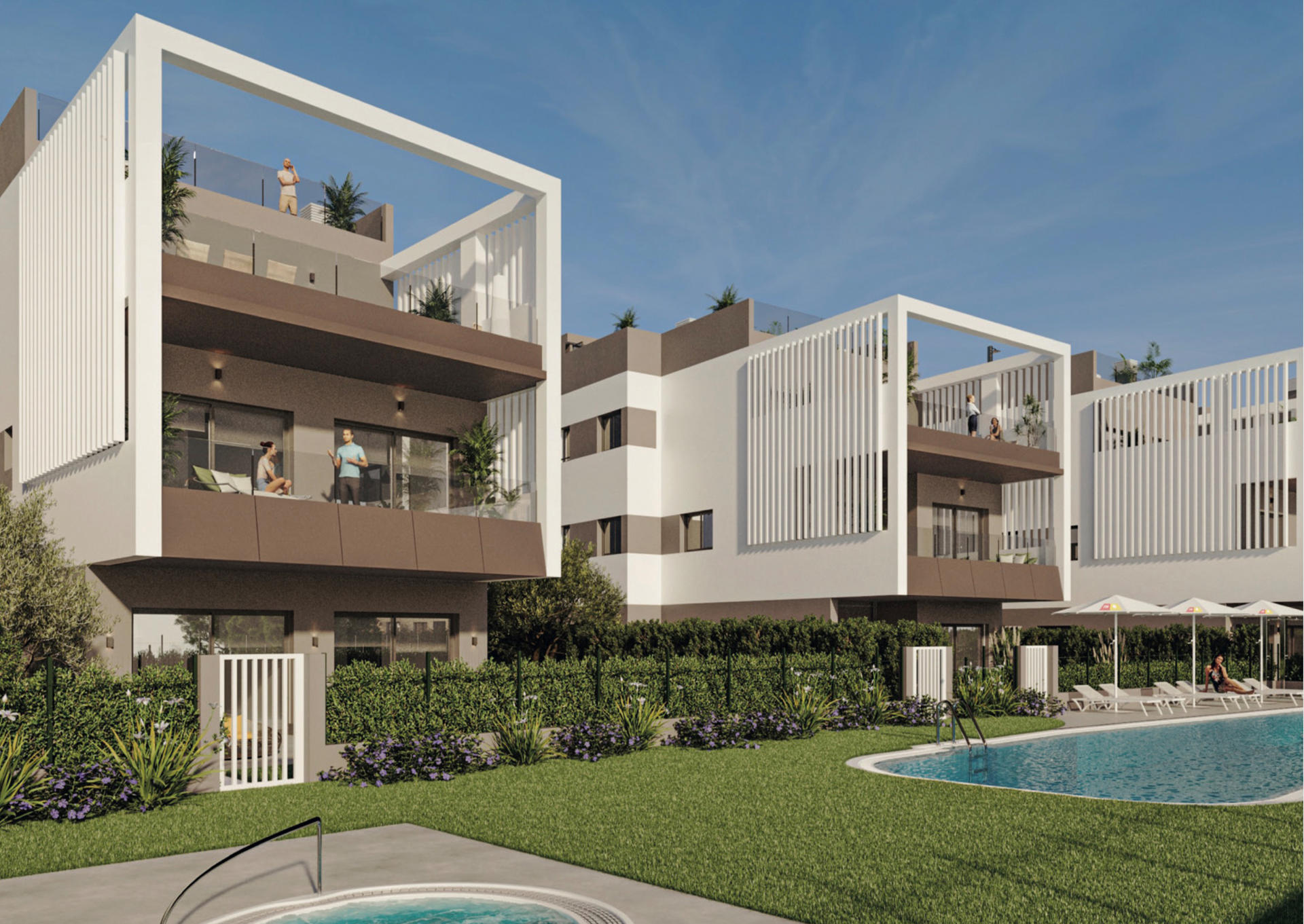 Neubau Maisonette-Wohnung mit Garten nahe Es Trenc in Colònia de Sant Jordi, Mallorca