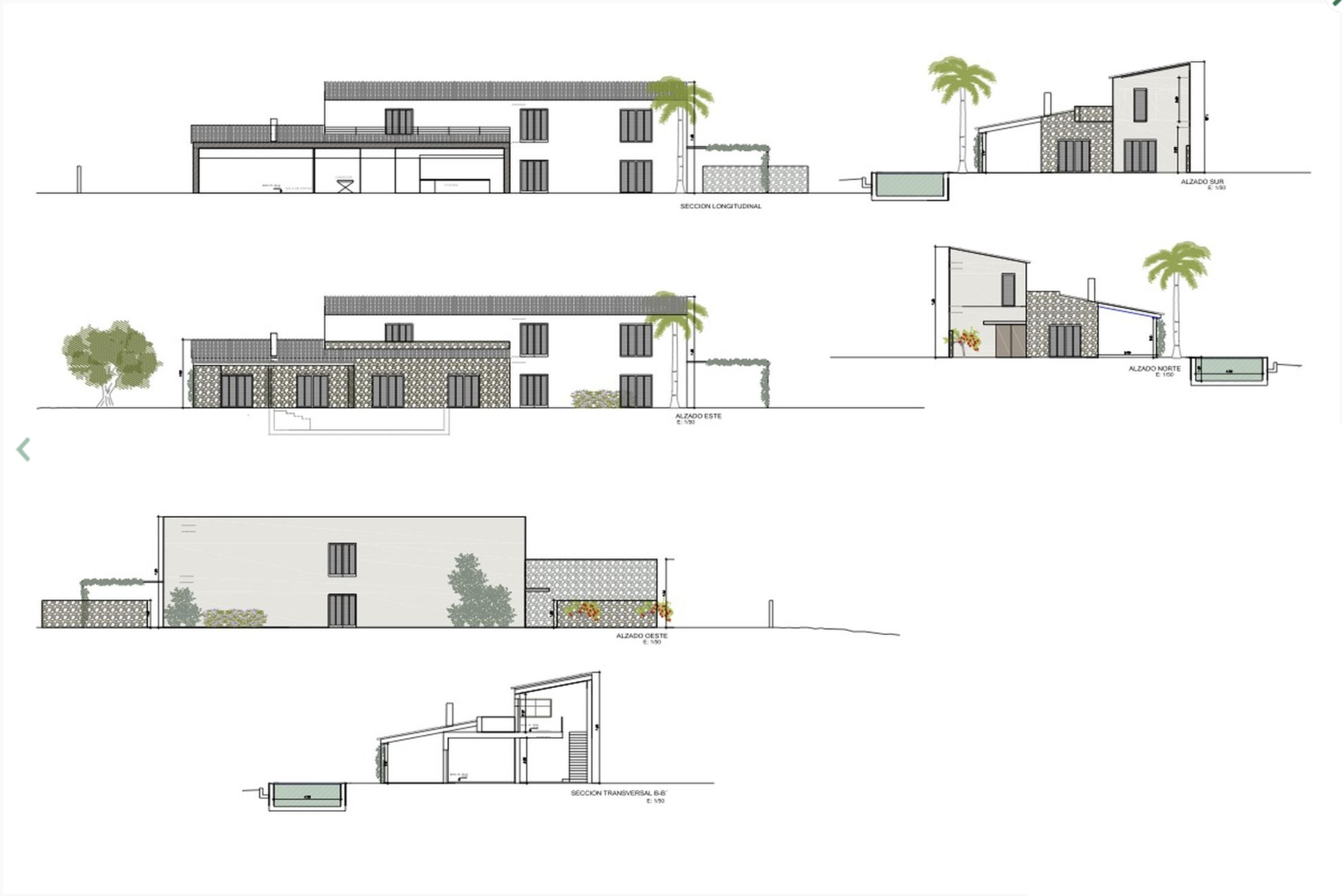 Hochwertige Neubau-Finca mit Pool bei Llucmajor, Mallorca · Floor plans 1