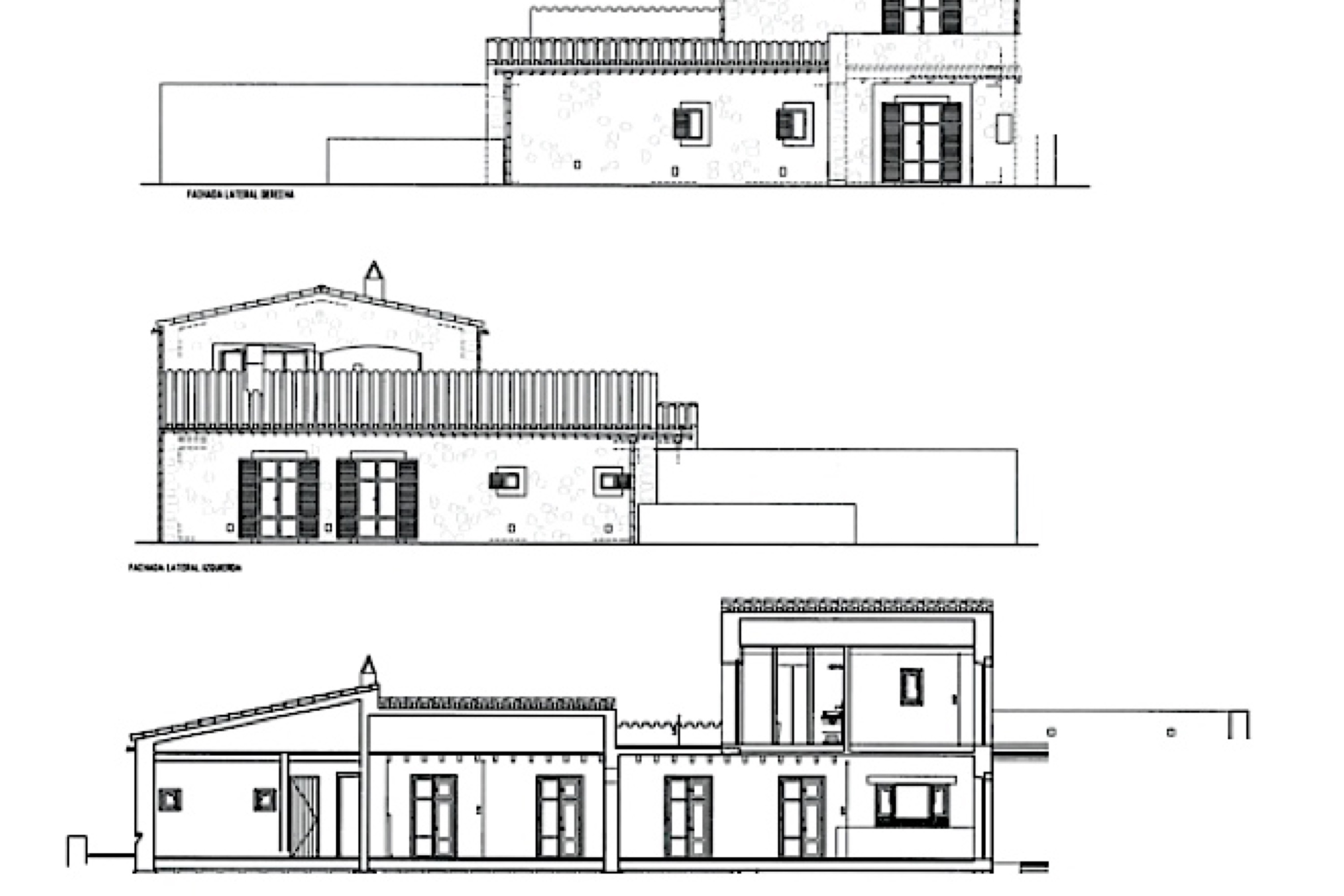 Moderne Natursteinfinca mit Blick auf die Kirche von Santanyí, Mallorca floor plan