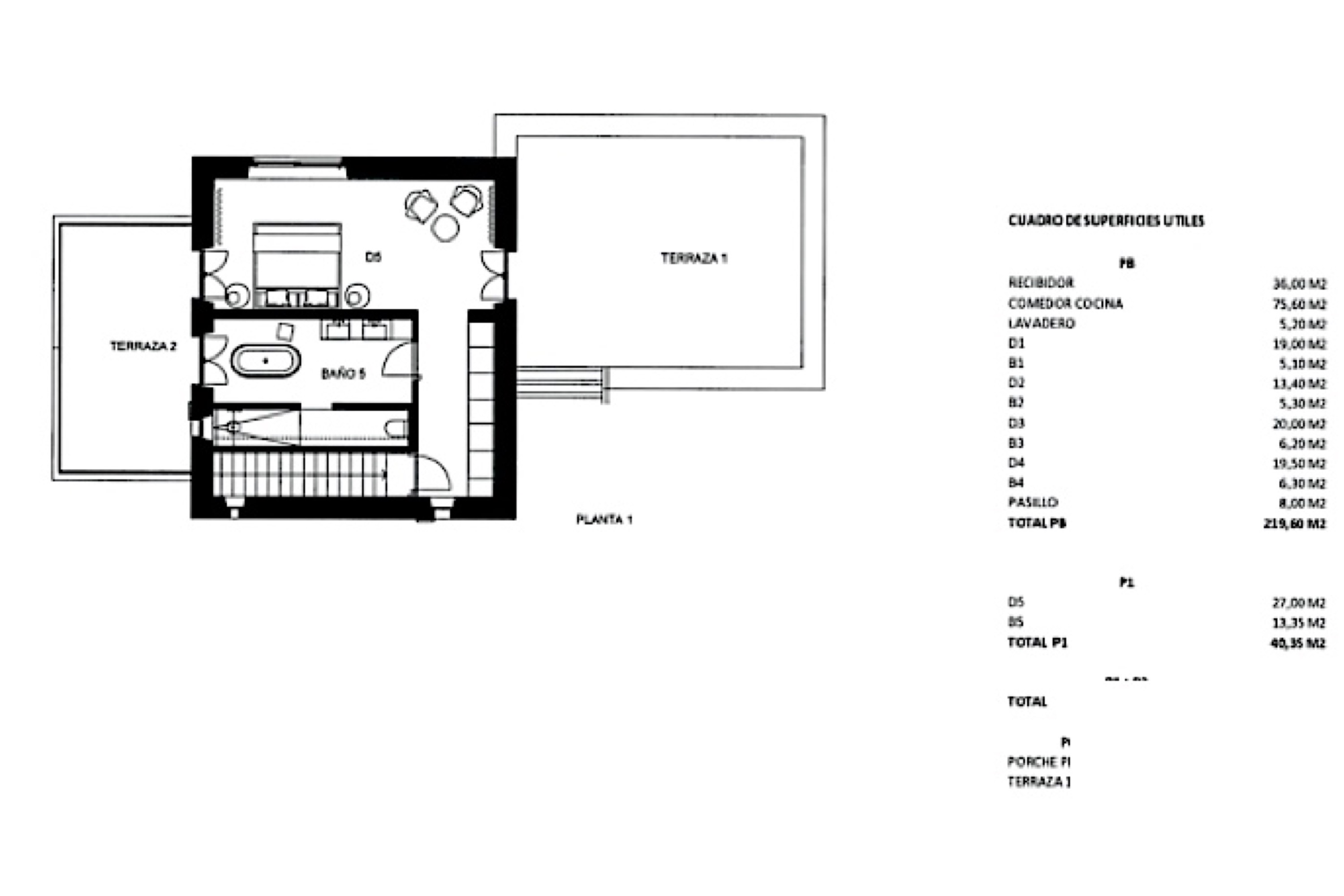 Moderne Natursteinfinca mit Blick auf die Kirche von Santanyí, Mallorca floor plan