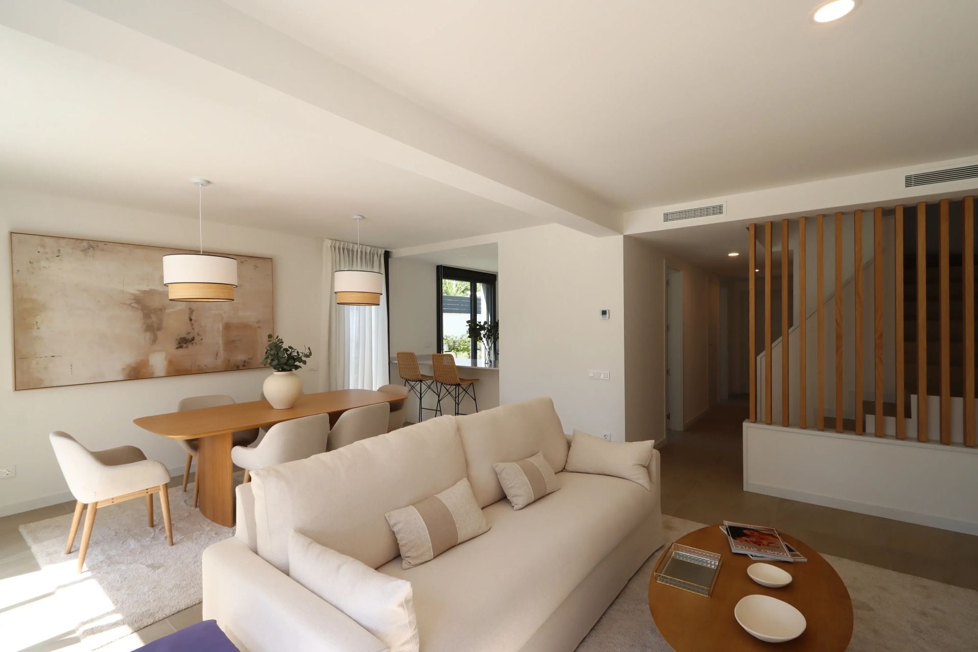 Ready-to-move-in new-build semi-detached house with partial sea view in Puig de Ros, Mallorca