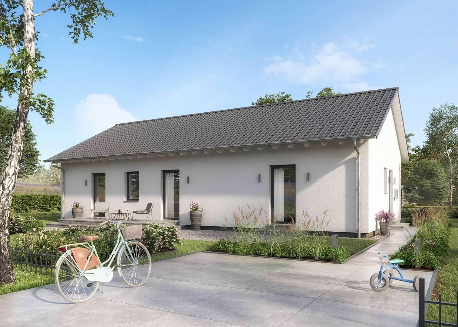 Bungalow mit Satteldach auf großem Grundstück – Bild 6
