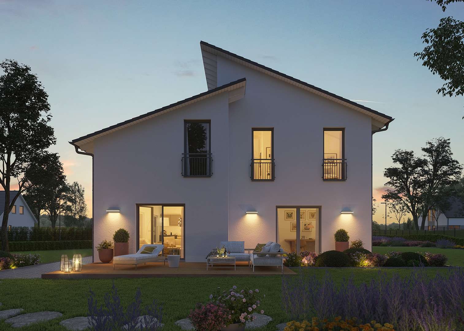 dein Reich: 246qm Haus, 700qm Grund, 0 Nachbarn über dir