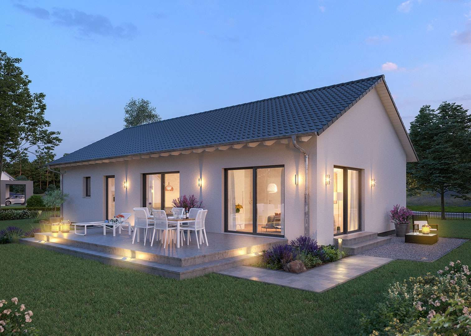 Bungalow mit Satteldach auf großem Grundstück – Bild 2
