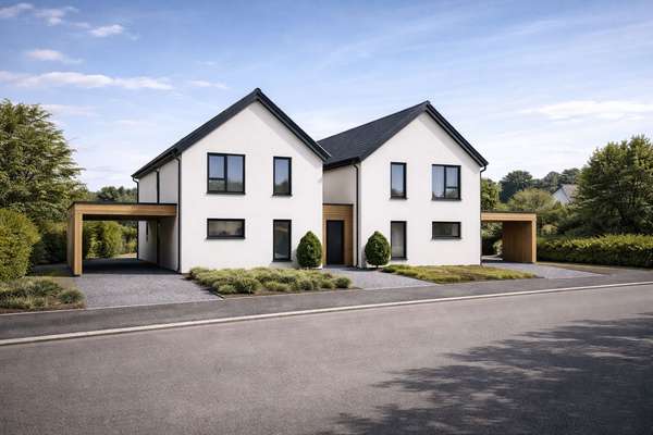 Leiwen: Neubauprojekt - Doppelhaushälfte mit Carport und Garten