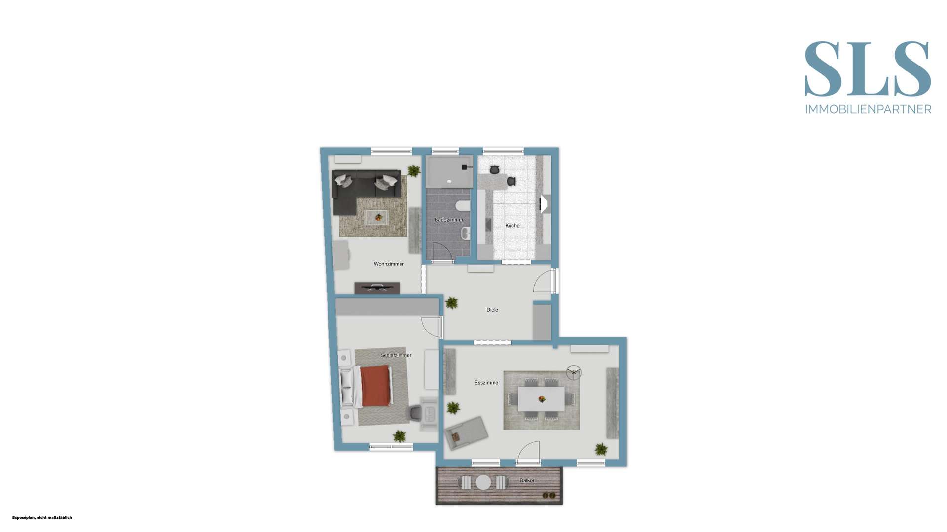 Schöner Wohnen -Düsseldorf Zoo/Düsselthal - 3 Zimmer mit Südbalkon in Düsseldorf – Ansicht 16