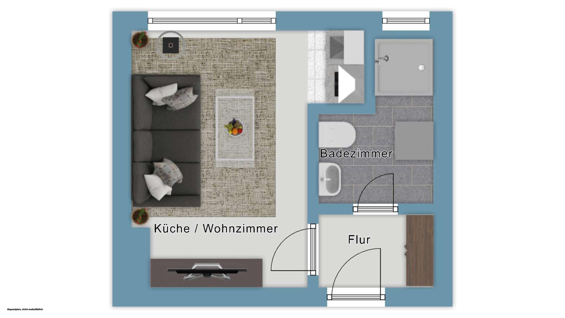 Grundriss-Skizze 1.OG