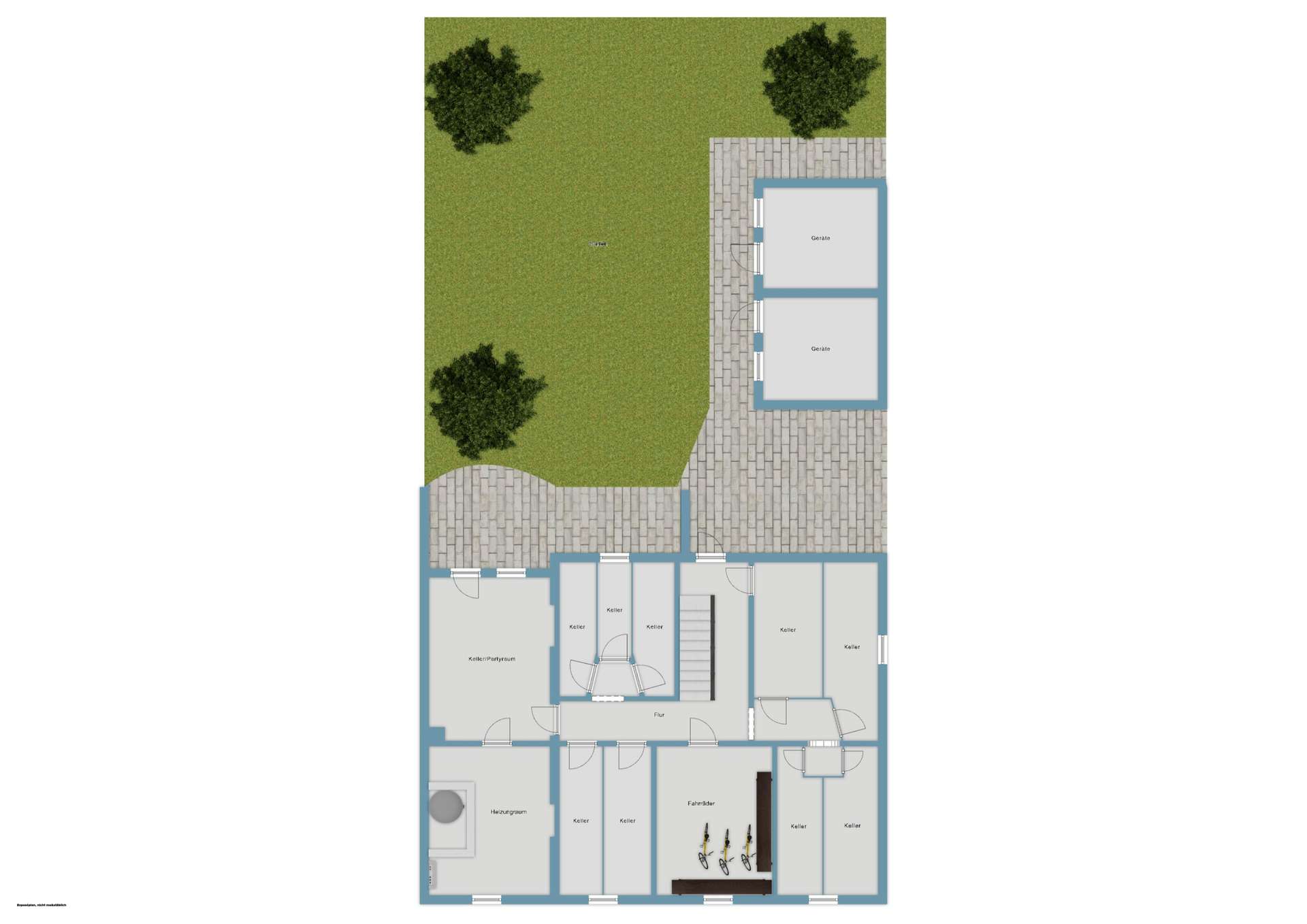 Grundriss-Skizze KG