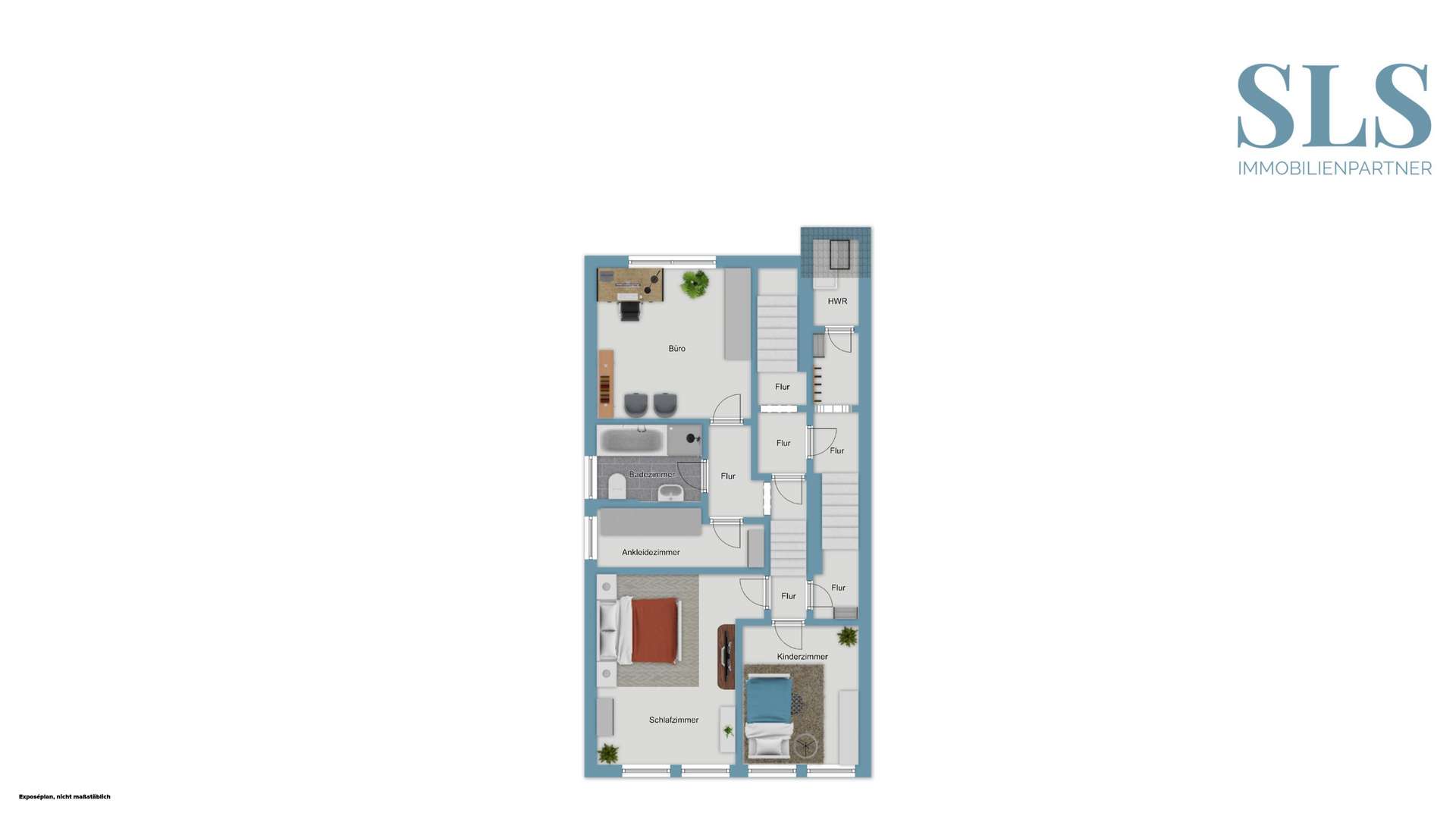 Grundriss-Skizze 1. OG