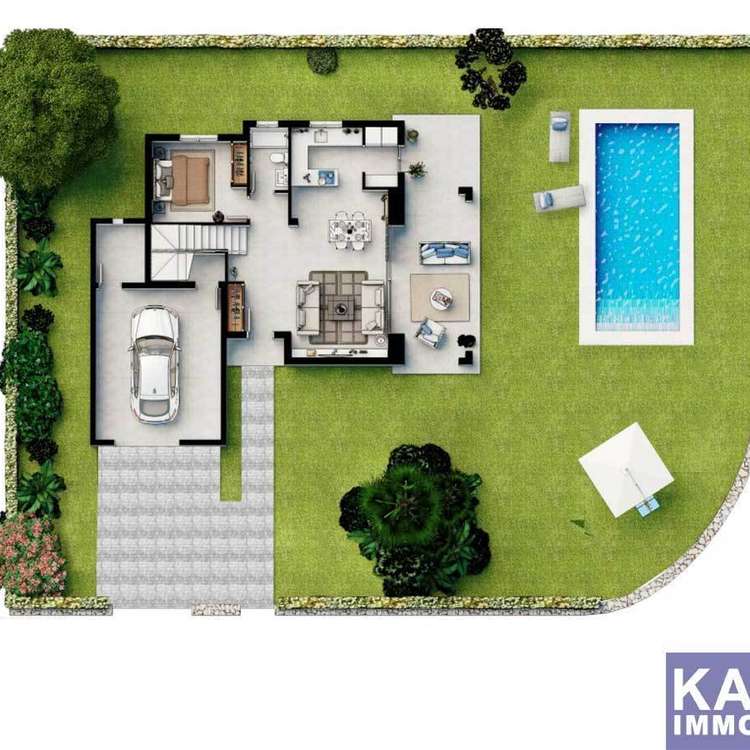 Option m. Pool & Garage