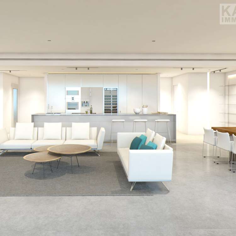 Wohn- und Essbereich mit offener Küche