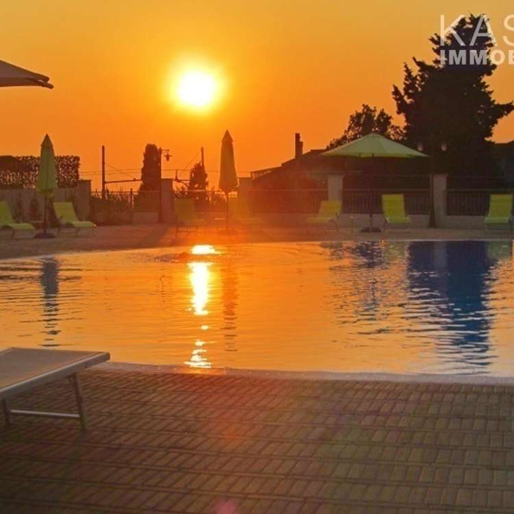 Poolansicht / Abendstimmung