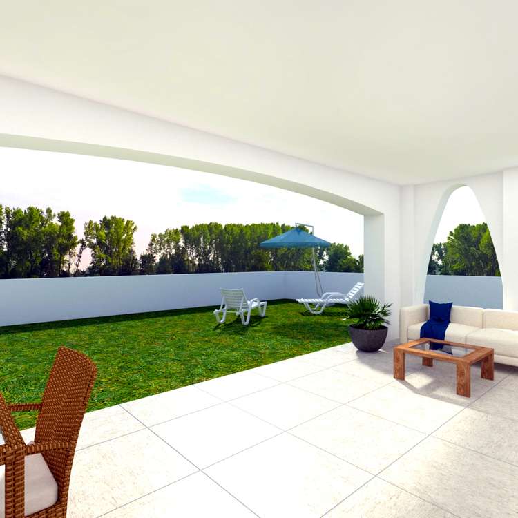 Terrasse (Musterwohnung)