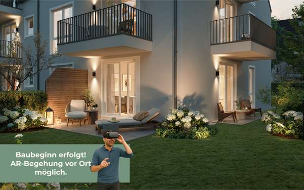 QQI: Neubau-Gartenwohnung: 2-Zimmer-Wohnung mit Süd-Garten