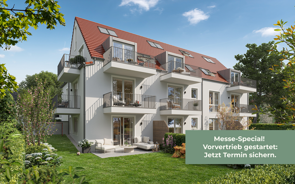 QQI: Neubau-Gartenidylle in Aubing: Ruhige 3-Zimmer-Wohnung mit Souterrain und Südgarten