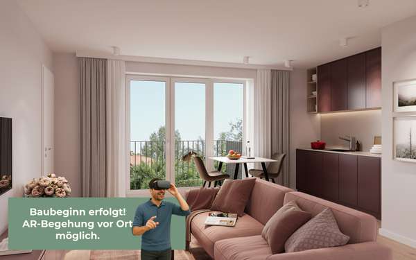 QQI: Neubau-Wohnkomfort in München: 3-Zimmer-Wohnung mit Ost- und Westbalkon