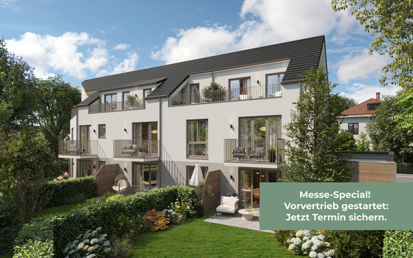 QQI: Neubau-Wohnkomfort in München: 3-Zimmer-Wohnung mit Ost- und Westbalkon