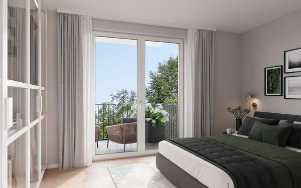 1A in Aubing: Neubau-Wohnung im 1. Obergeschoss: 3-Zimmer-Wohnung mit drei Balkonen und viel Raum