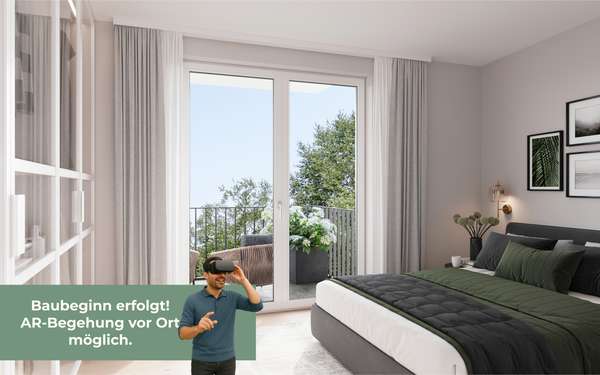 QQI: Neubau-Wohnung im 1. Obergeschoss: 3-Zimmer-Wohnung mit drei Balkonen und viel Raum