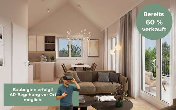 QQI: Neubau-Highlight im Dachgeschoss: 3,5-Zimmer-Wohnung mit 20 m² Dachterrasse