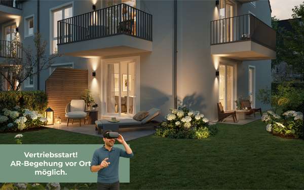 QQI: Neubau-Gartenwohnung: 2-Zimmer-Wohnung mit Terrasse und Süd-Garten