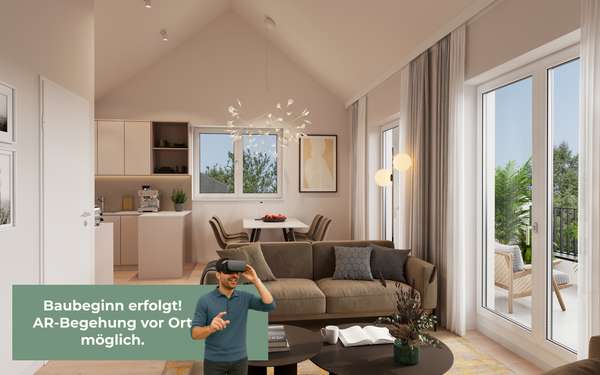 QQI: Neubau-Highlight im Dachgeschoss: 3,5-Zimmer-Wohnung mit 20 m² Dachterrasse