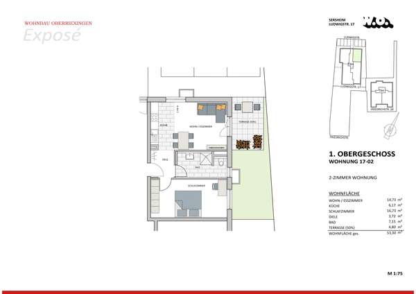 2-Zimmerwohnung mit Terrasse und Gartenanteil in Sersheim, auch als Kapitalanlege denkbar