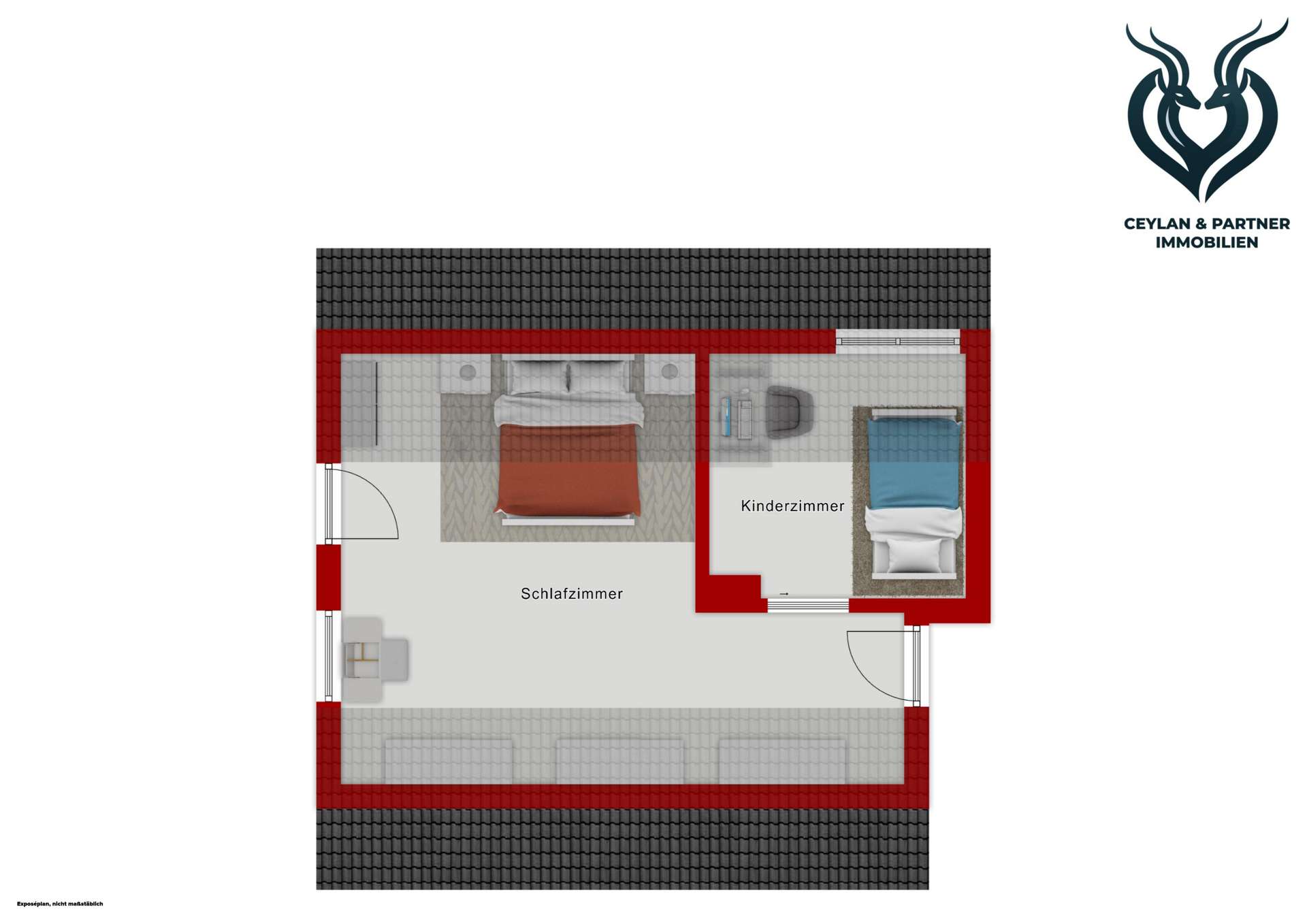 Dachgeschoss – Modernisierte Doppelhaushälfte auf ca. 846 m² Grundstück mit außergewöhnlich niedrigem Erbbauzins