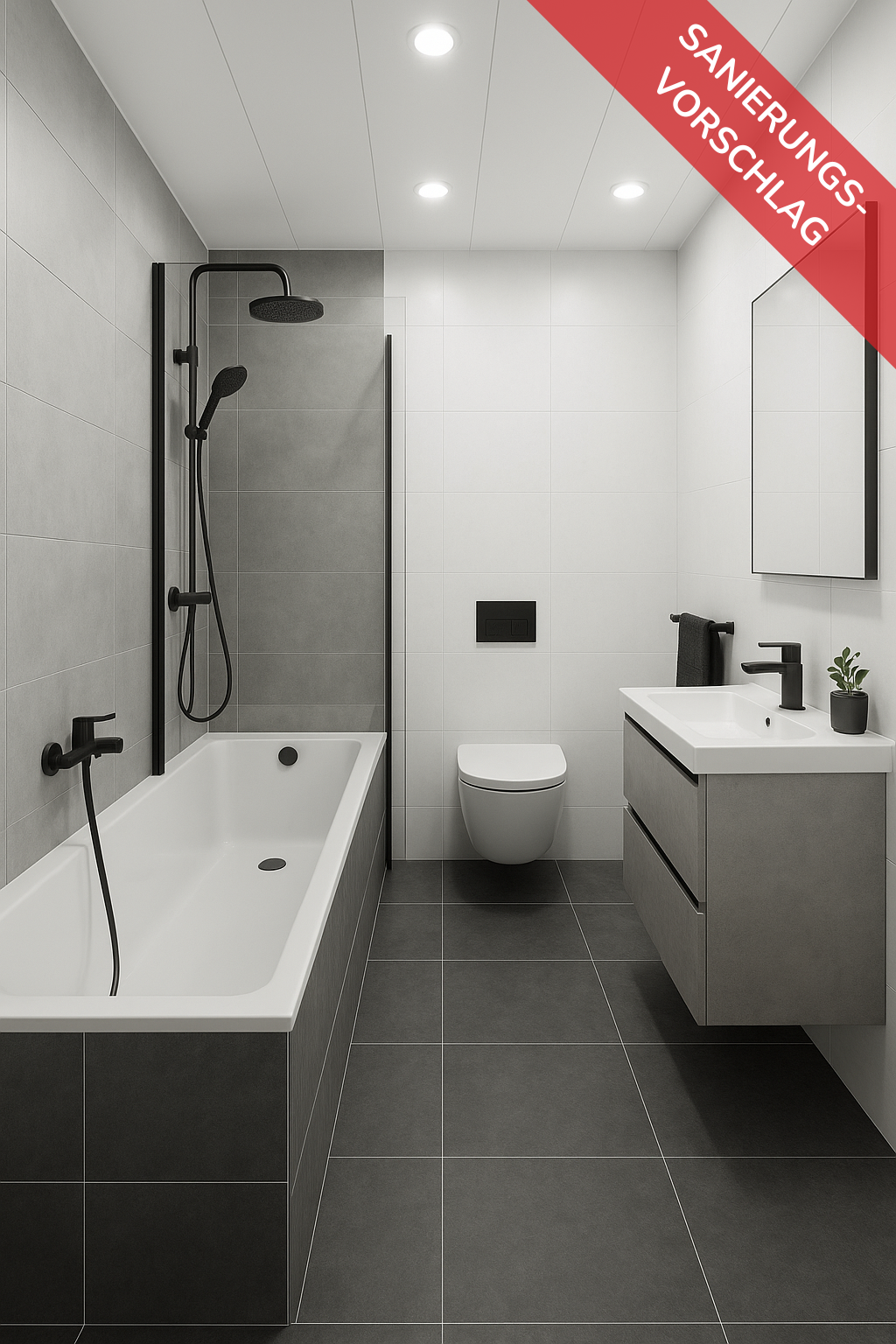 Badezimmer 1 - Sanierungsvorschlag