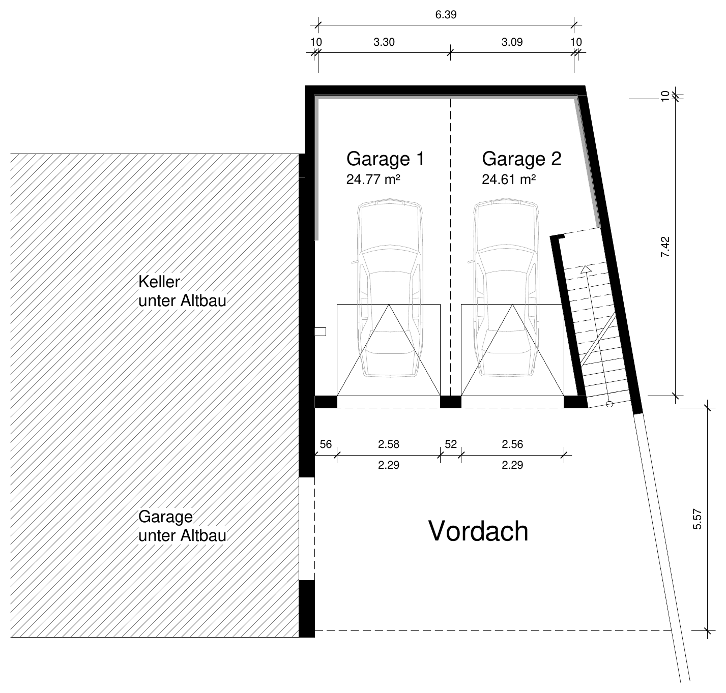 Grundriss Garagen