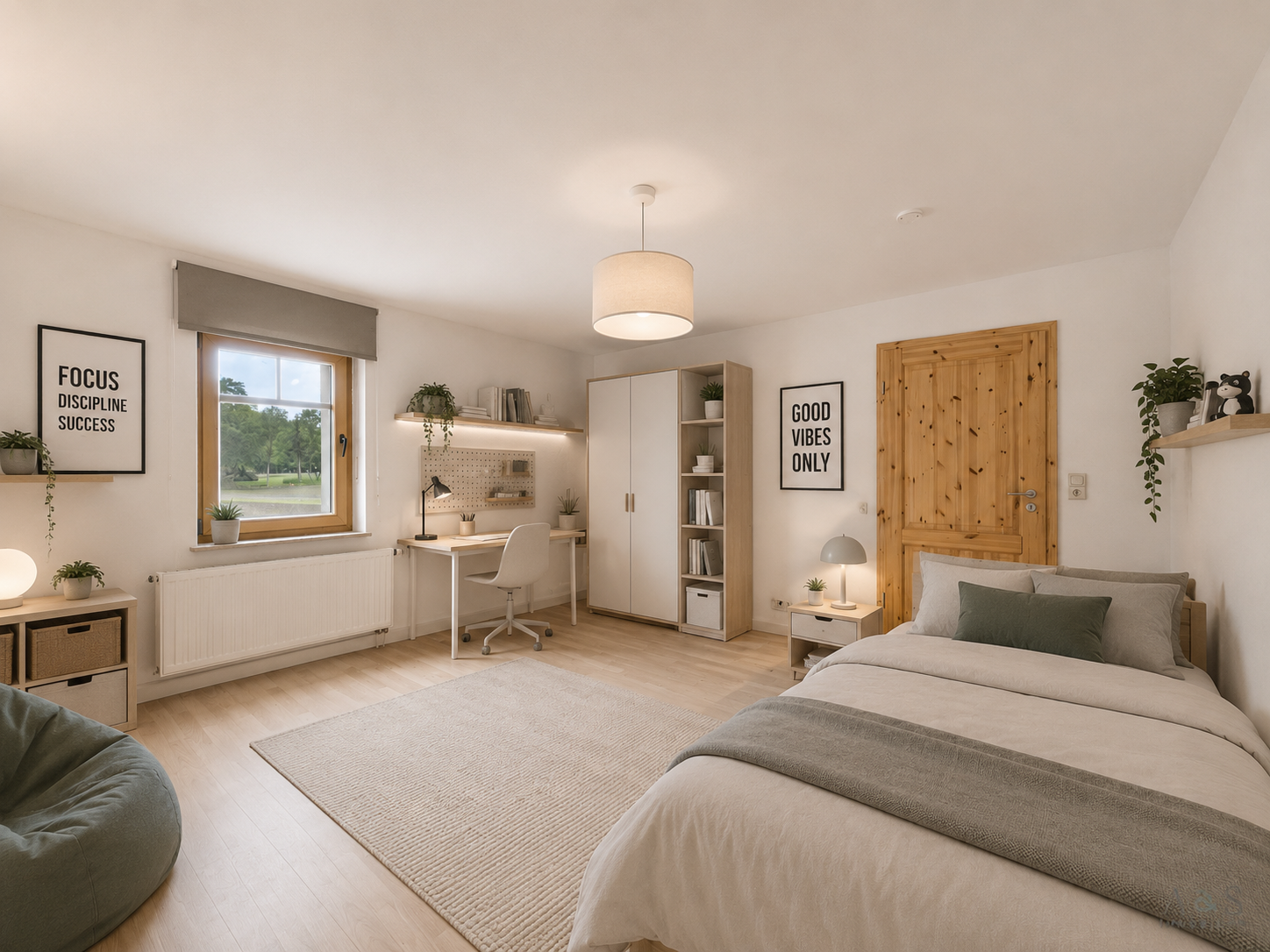 Jugendzimmer mit KI eingerichtet